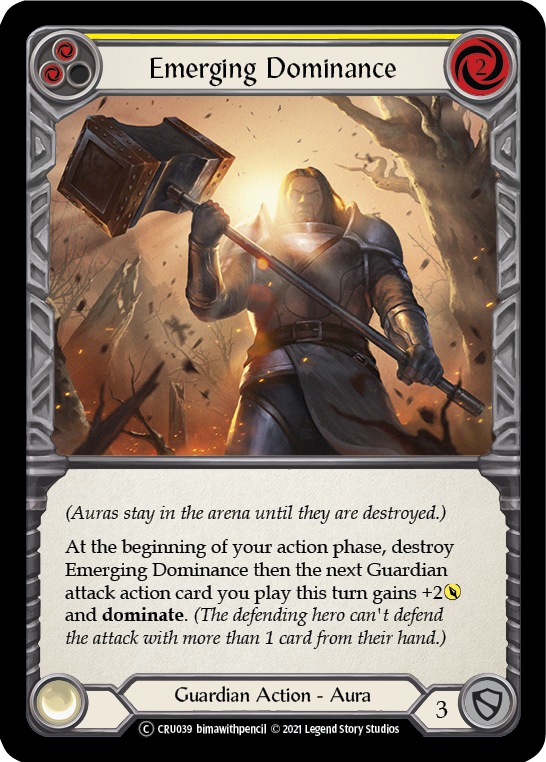Emerging Dominance (Yellow) (Rainbow Foil) [CRU039-RF] Unlimited Rainbow Foil | Card Citadel