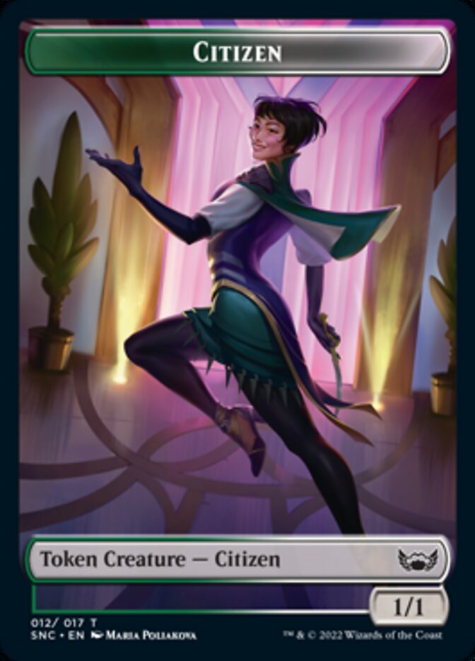 Fish // Citizen Double-sided Token [Streets of New Capenna Tokens] | Card Citadel