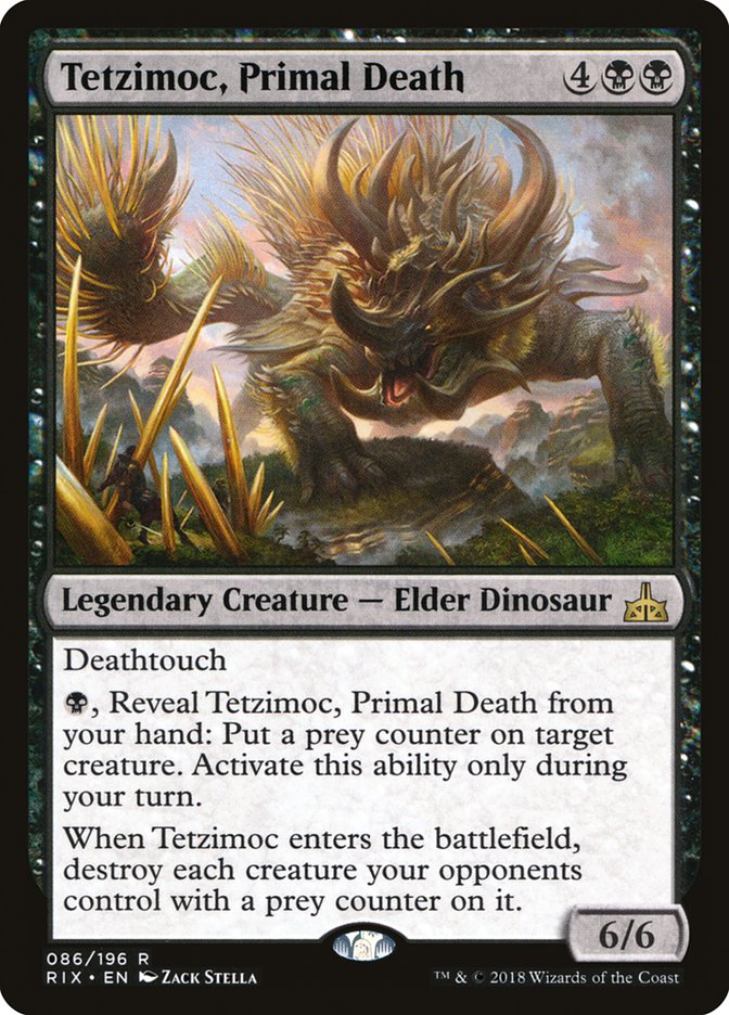 Tetzimoc, Primal Death [Rivals of Ixalan] | Card Citadel