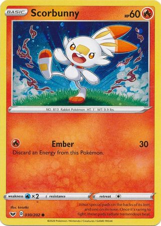 Scorbunny (030/202) (Cosmos Holo) [Sword & Shield: Base Set] | Card Citadel