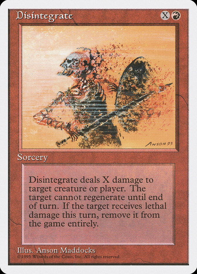 Disintegrate [Fourth Edition] | Card Citadel