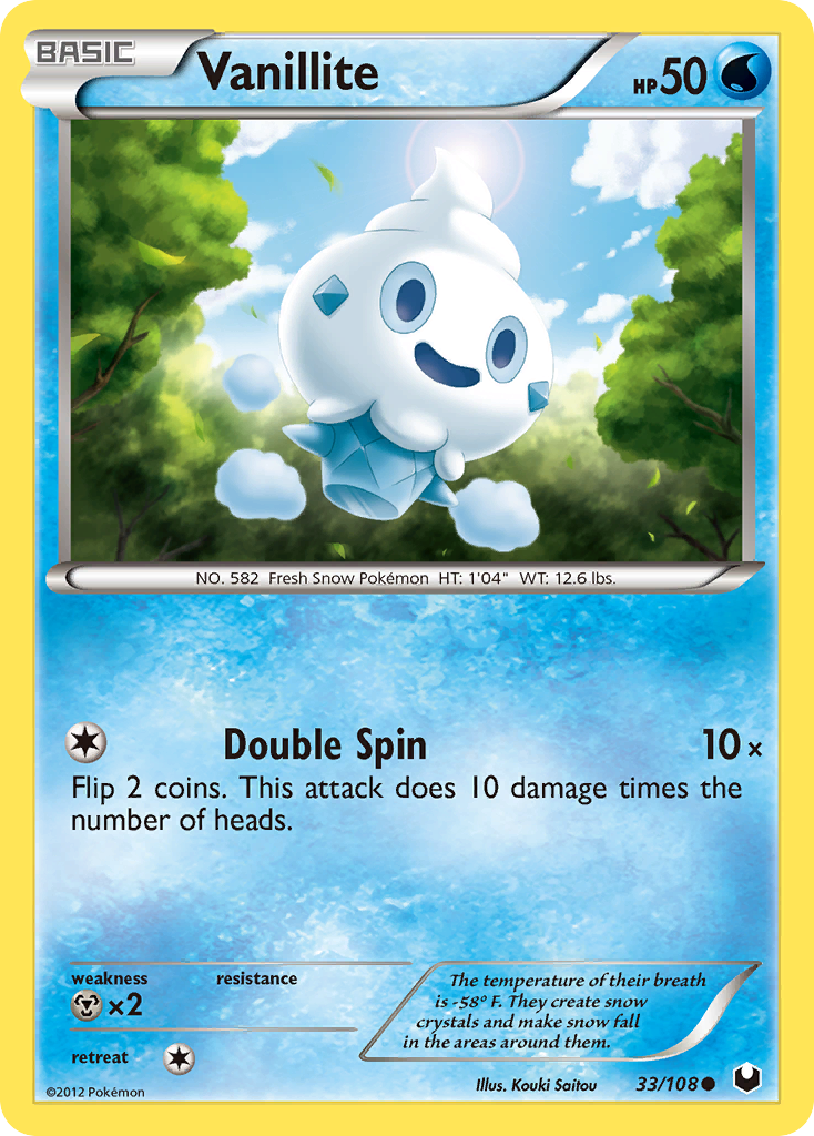 Vanillite (33/108) [Black & White: Dark Explorers] | Card Citadel