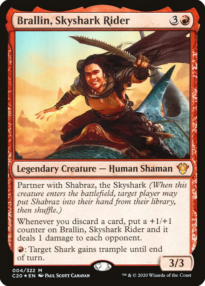 Brallin, Skyshark Rider [Commander 2020] | Card Citadel