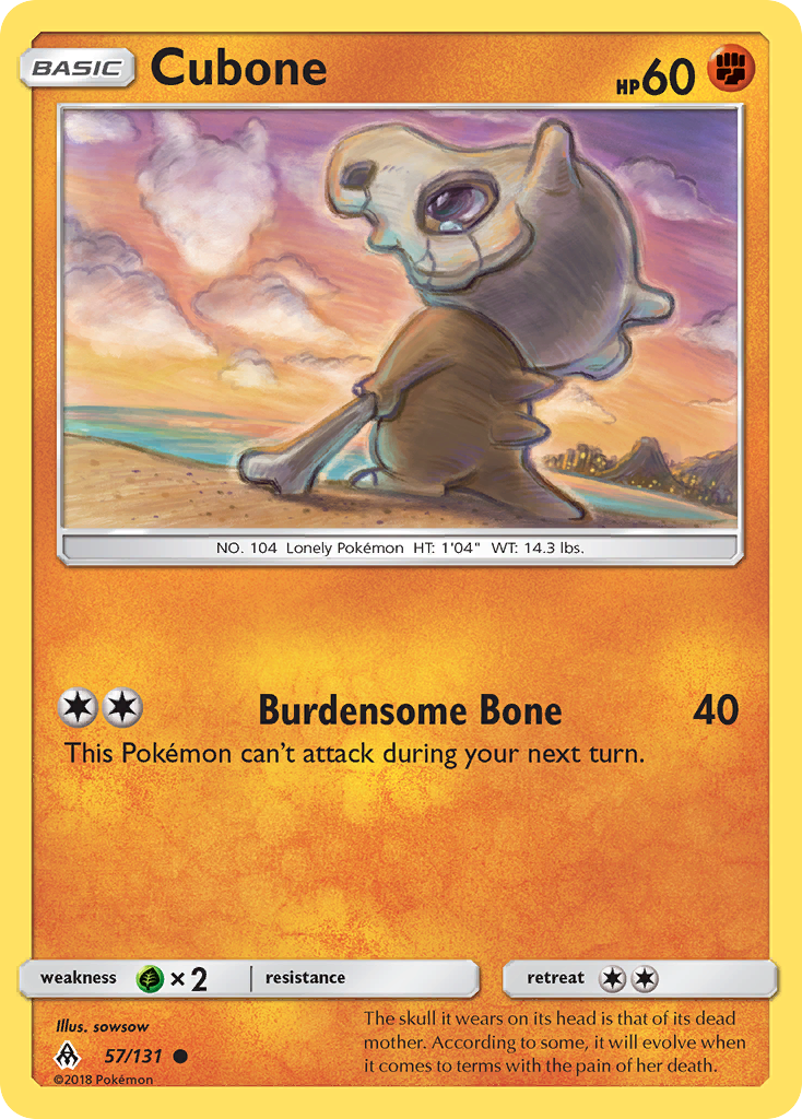 Cubone (57/131) [Sun & Moon: Forbidden Light] | Card Citadel