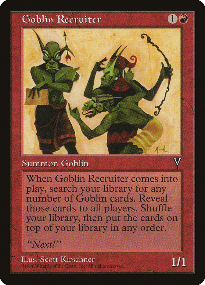 Goblin Recruiter [Visions] | Card Citadel