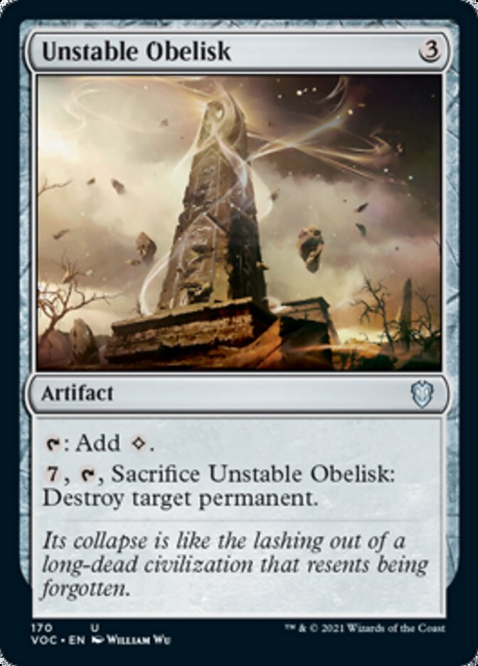 Unstable Obelisk [Innistrad: Crimson Vow Commander] | Card Citadel