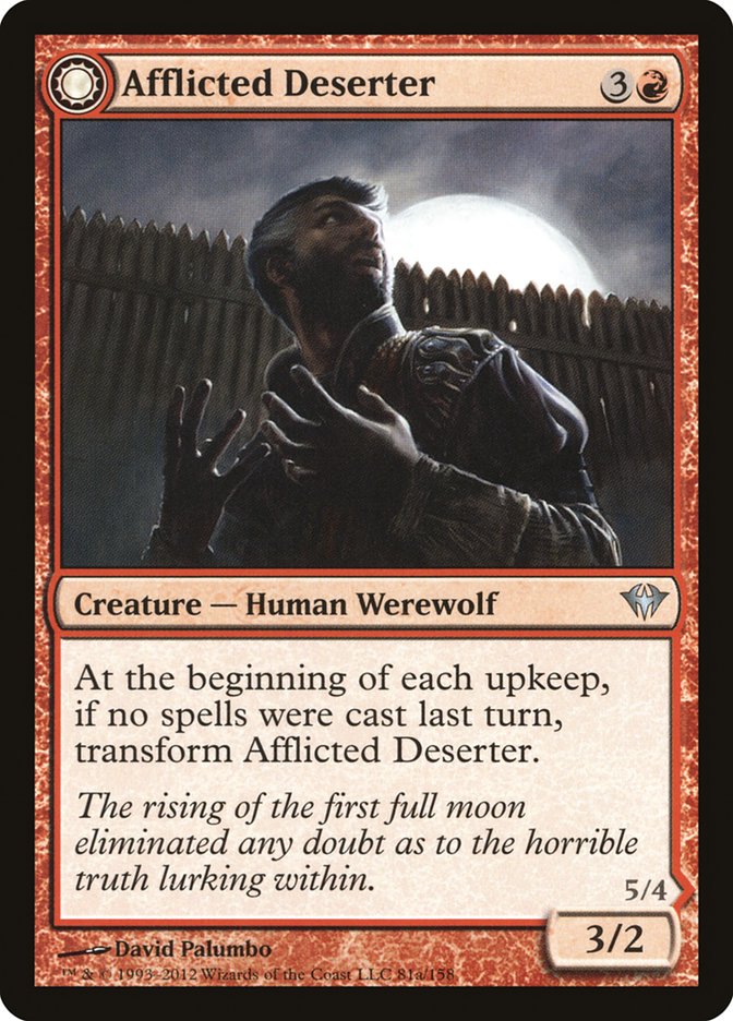 Afflicted Deserter // Werewolf Ransacker [Dark Ascension] | Card Citadel