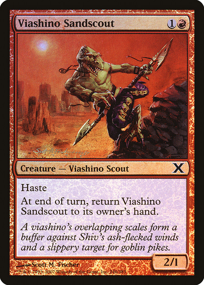 Viashino Sandscout (Premium Foil) [Tenth Edition] | Card Citadel