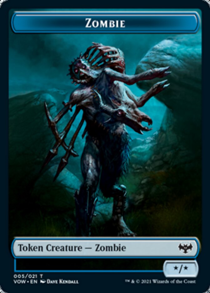 Blood // Zombie (005) Double-sided Token [Innistrad: Crimson Vow Tokens] | Card Citadel