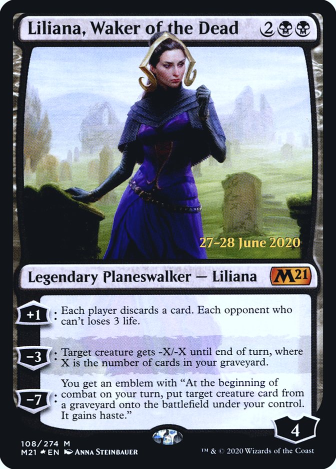 Liliana, Waker of the Dead  [Core Set 2021 Prerelease Promos] | Card Citadel