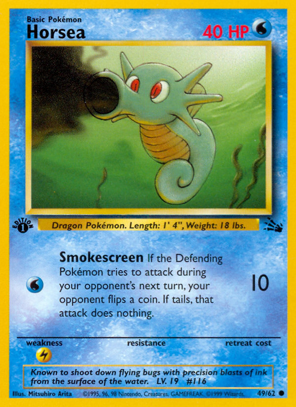 Horsea (49/62) [Fossil 1st Edition] | Card Citadel