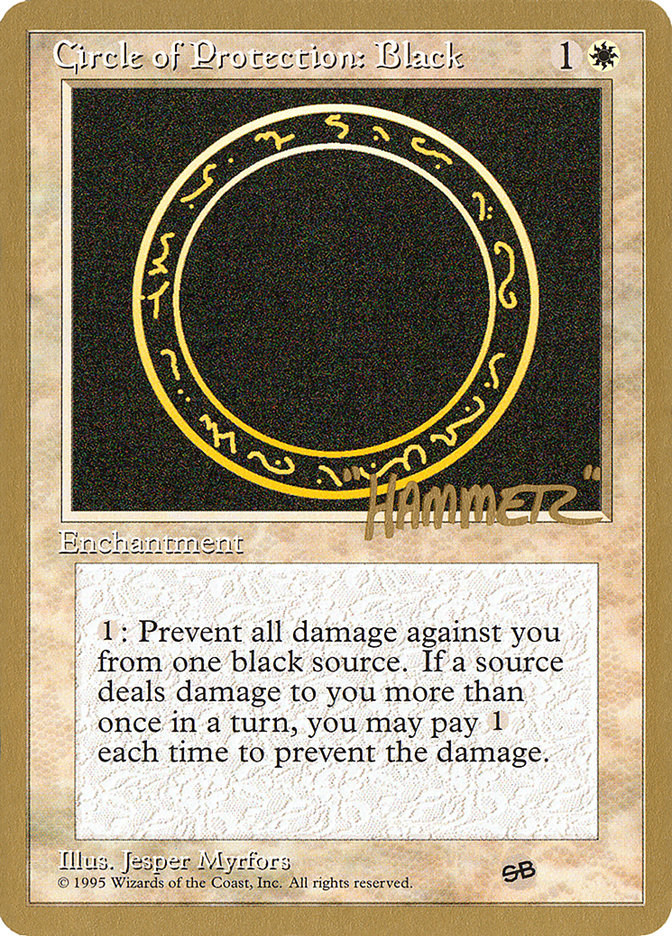 Circle of Protection: Black (Shawn "Hammer" Regnier) (SB) [Pro Tour Collector Set] | Card Citadel