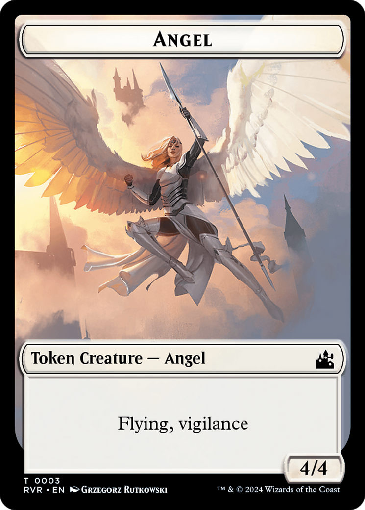 Bird // Angel (0003) Double-Sided Token [Ravnica Remastered Tokens] | Card Citadel