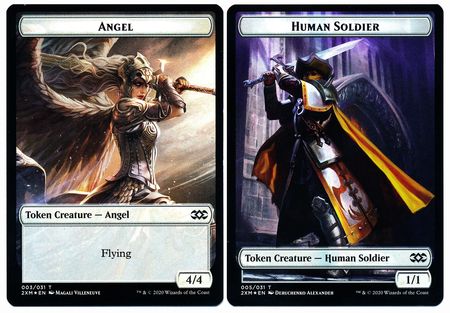 Angel // Human Soldier Double-sided Token [Double Masters Tokens] | Card Citadel