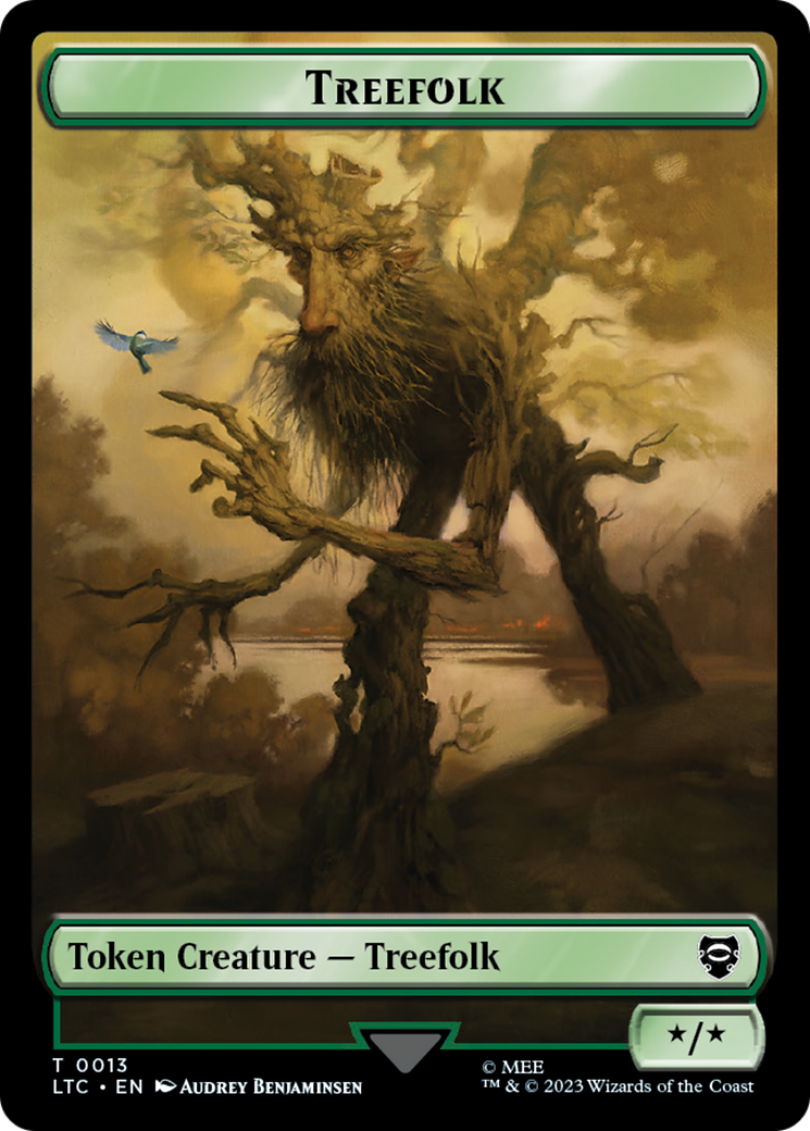 Beast // Treefolk Double Sided Token [The Lord of the Rings: Tales of Middle-Earth Commander Tokens] | Card Citadel