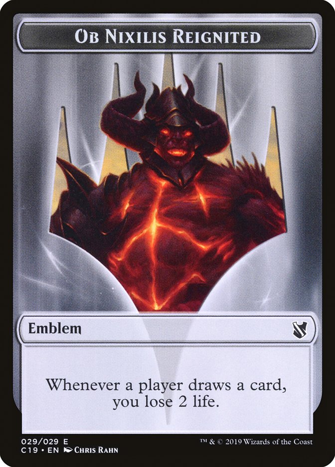 Ob Nixilis Reignited Emblem [Commander 2019 Tokens] | Card Citadel