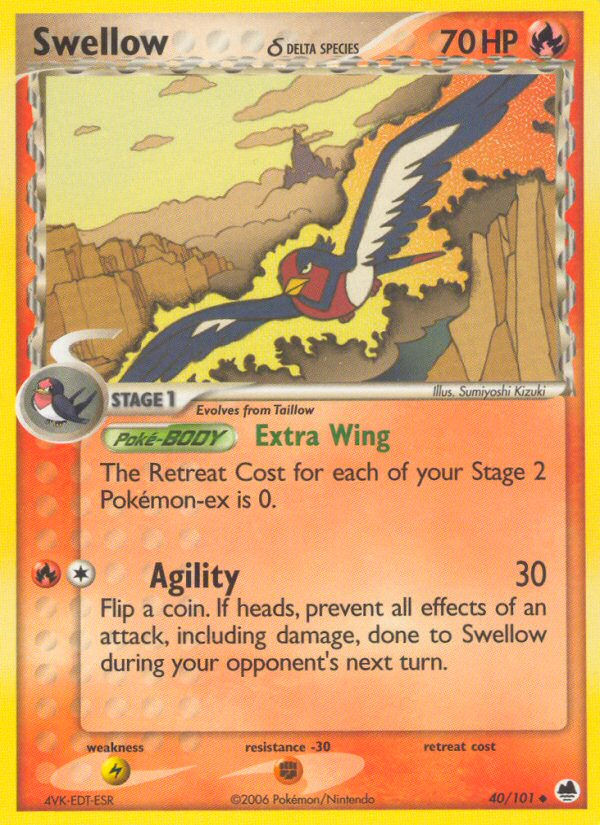 Swellow (40/101) (Delta Species) [EX: Dragon Frontiers] | Card Citadel
