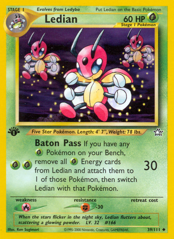 Ledian (39/111) [Neo Genesis 1st Edition] | Card Citadel