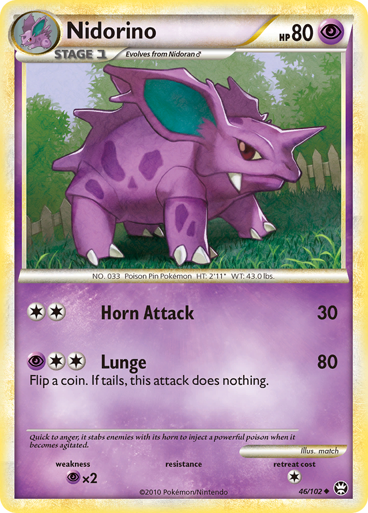 Nidorino (46/102) [HeartGold & SoulSilver: Triumphant] | Card Citadel