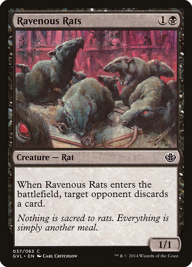 Ravenous Rats (Garruk vs. Liliana) [Duel Decks Anthology] | Card Citadel