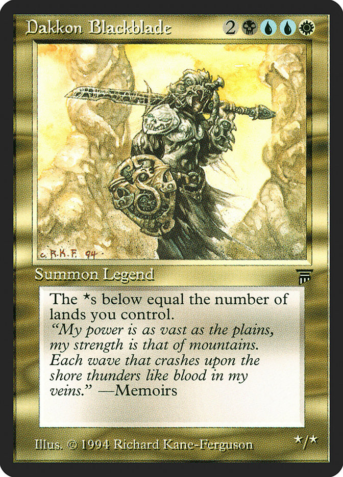 Dakkon Blackblade [Legends] | Card Citadel