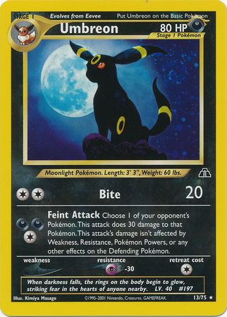 Umbreon (13/75) [Neo Discovery Unlimited] | Card Citadel