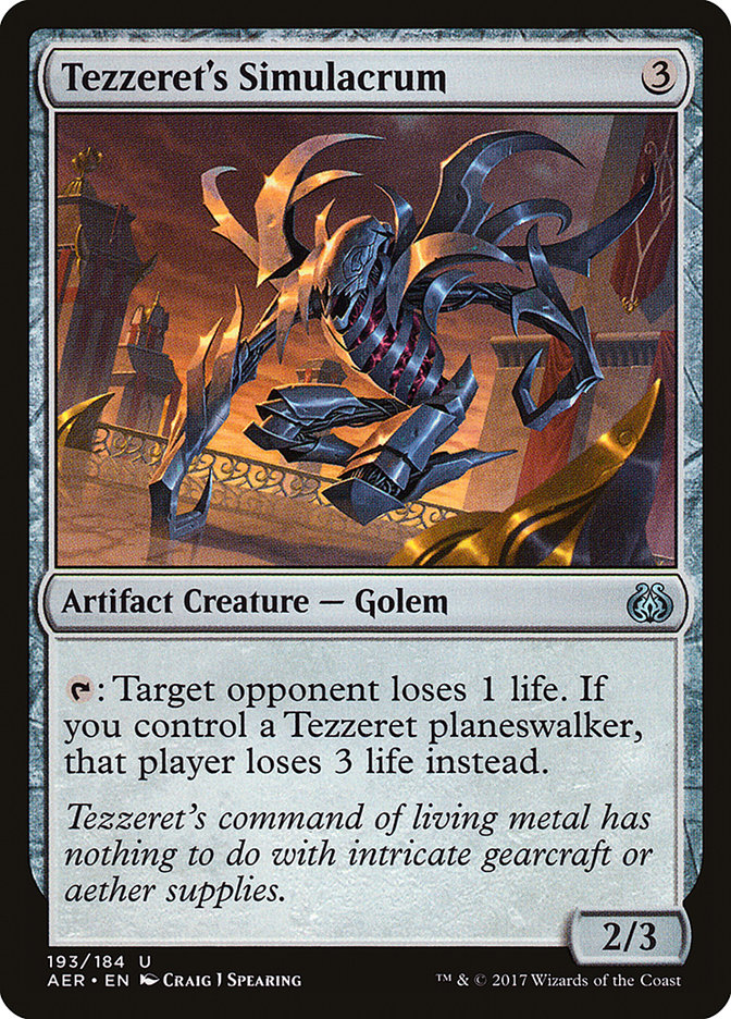 Tezzeret's Simulacrum [Aether Revolt] | Card Citadel