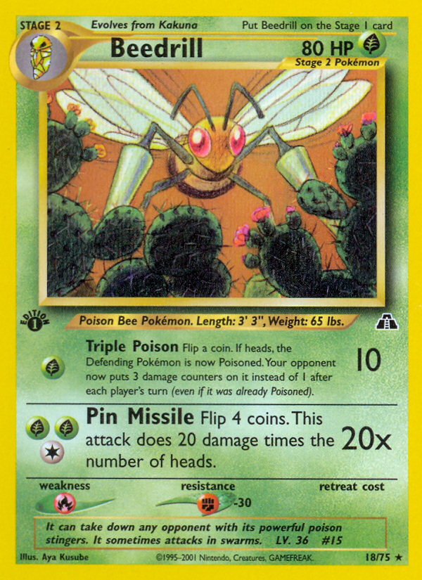 Beedrill (18/75) [Neo Discovery 1st Edition] | Card Citadel