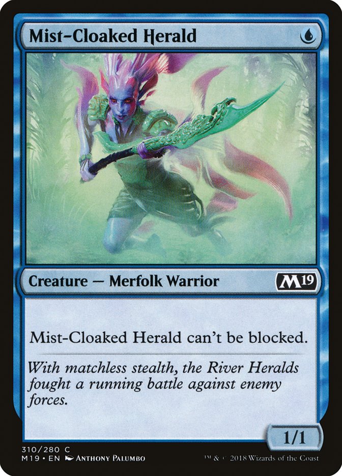 Mist-Cloaked Herald [Core Set 2019] | Card Citadel