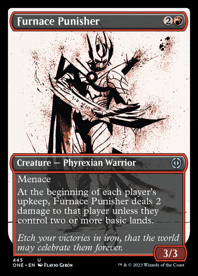 Furnace Punisher (Showcase Ichor Step-and-Compleat Foil) [Phyrexia: All Will Be One] | Card Citadel