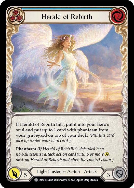 Herald of Rebirth (Blue) [PSM018] (Monarch Prism Blitz Deck) | Card Citadel