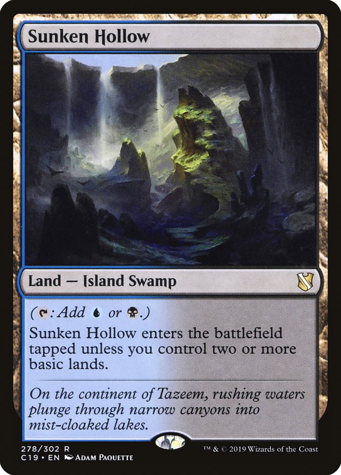 Sunken Hollow [Commander 2019] | Card Citadel