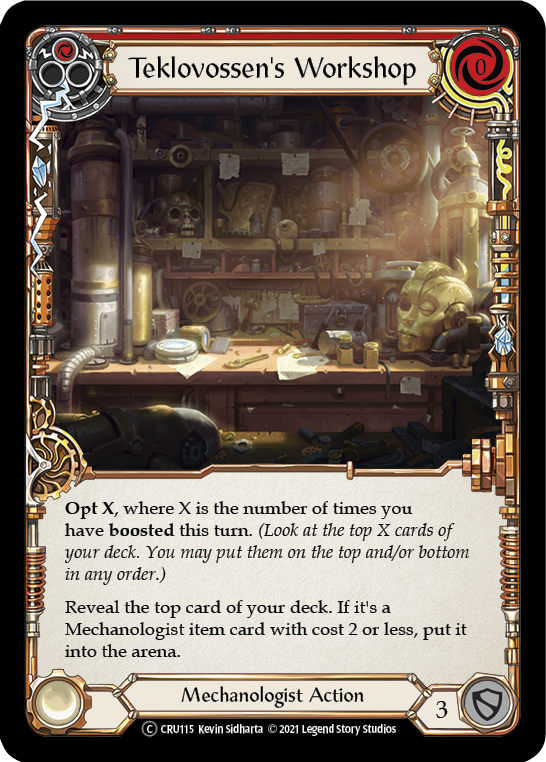 Teklovossen's Workshop (Red) (Rainbow Foil) [CRU115-RF] Unlimited Rainbow Foil | Card Citadel