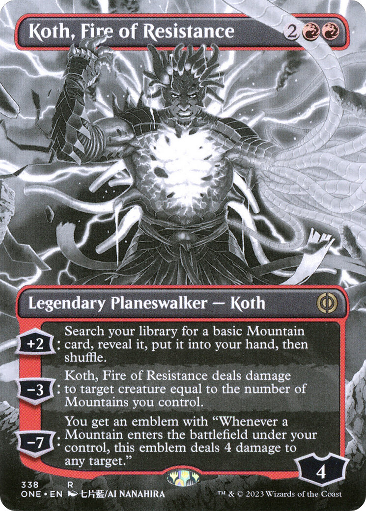 Koth, Fire of Resistance (Borderless Manga) [Phyrexia: All Will Be One] | Card Citadel