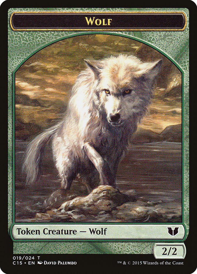 Wolf // Zombie Double-Sided Token [Commander 2015 Tokens] | Card Citadel