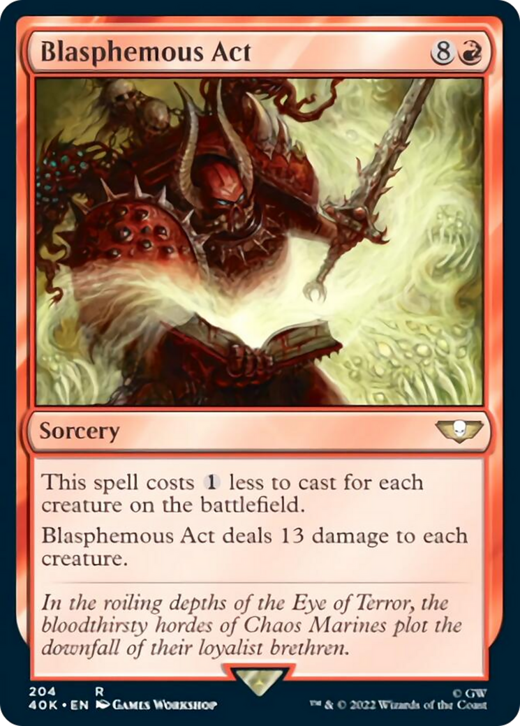 Blasphemous Act (Surge Foil) [Universes Beyond: Warhammer 40,000] | Card Citadel