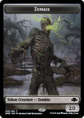 Zombie // Cat (008) Double-Sided Token [Dominaria Remastered Tokens] | Card Citadel