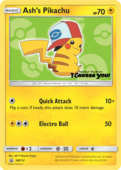 Ash's Pikachu (SM112) [Sun & Moon: Black Star Promos] | Card Citadel