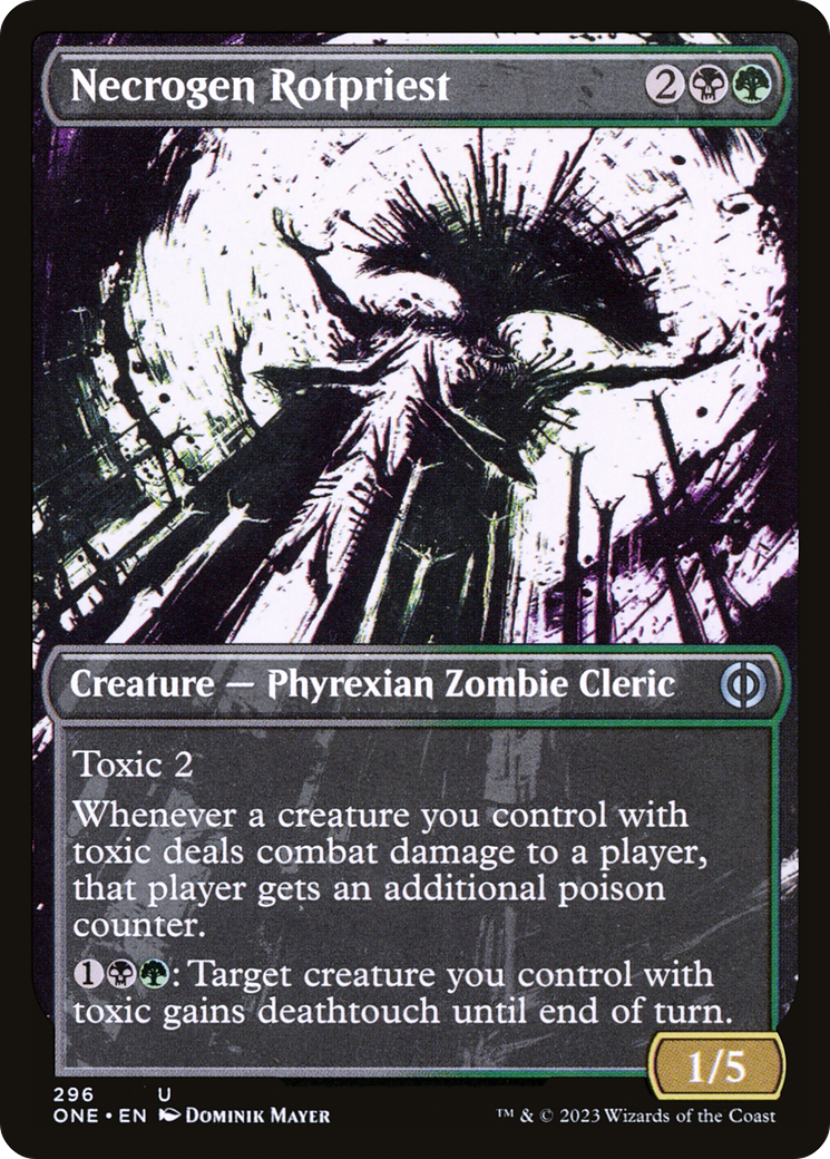 Necrogen Rotpriest (Borderless Ichor) [Phyrexia: All Will Be One] | Card Citadel