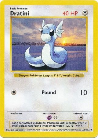 Dratini (26/102) [Base Set Shadowless Unlimited] | Card Citadel