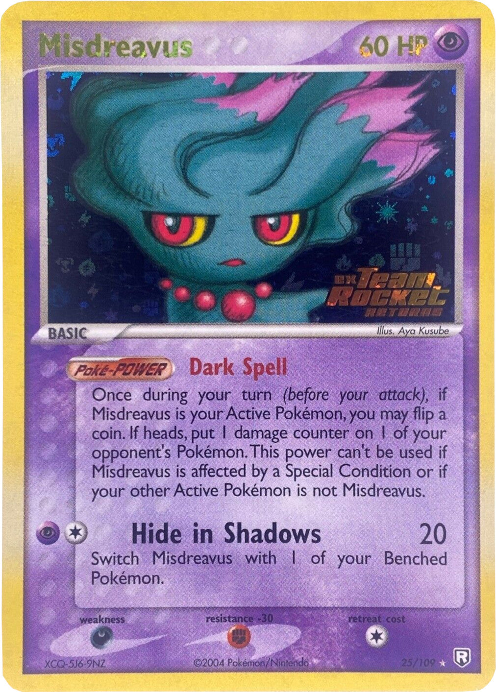 Misdreavus (25/109) (Stamped) [EX: Team Rocket Returns] | Card Citadel