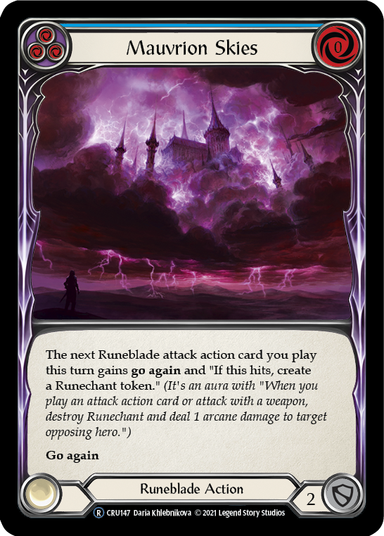 Mauvrion Skies (Blue) (Rainbow Foil) [CRU147-RF] Unlimited Rainbow Foil | Card Citadel