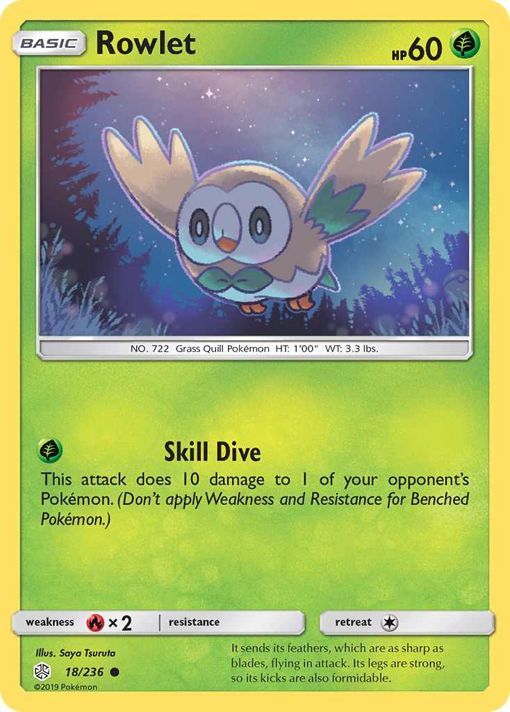 Rowlet (18/236) [Sun & Moon: Cosmic Eclipse] | Card Citadel