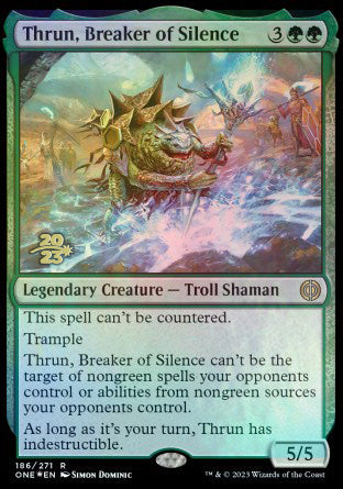 Thrun, Breaker of Silence [Phyrexia: All Will Be One Prerelease Promos] | Card Citadel