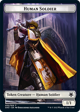 Zombie // Human Soldier Double-Sided Token [Game Night: Free-for-All Tokens] | Card Citadel