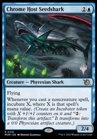 Chrome Host Seedshark (Promo Pack) [March of the Machine Promos] | Card Citadel