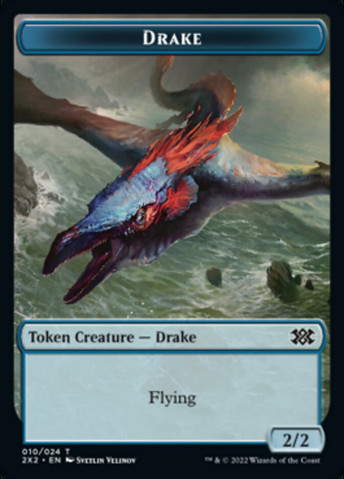 Drake // Angel Double-sided Token [Double Masters 2022 Tokens] | Card Citadel