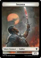 Human // Soldier Double-Sided Token [Murders at Karlov Manor Commander Tokens] | Card Citadel