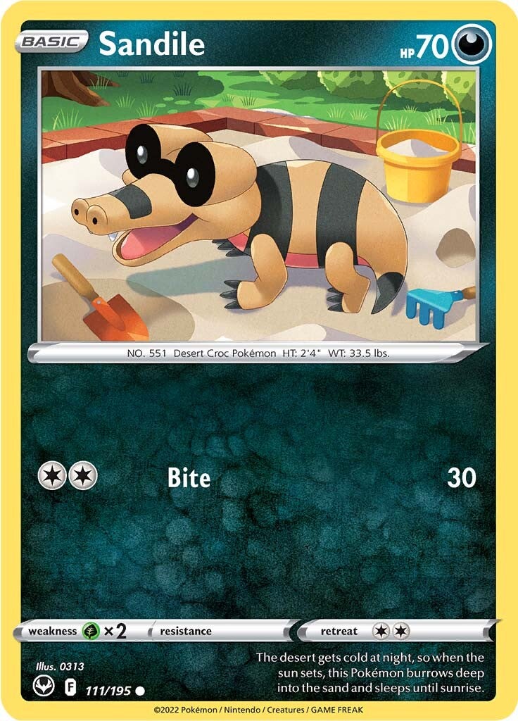Sandile (111/195) [Sword & Shield: Silver Tempest] | Card Citadel