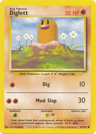 Diglett (47/102) [Base Set Unlimited] | Card Citadel